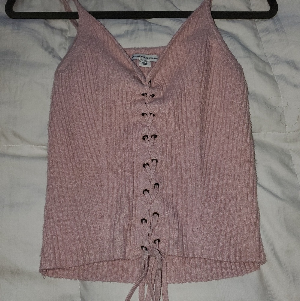 Dusty pink sweater material tank!